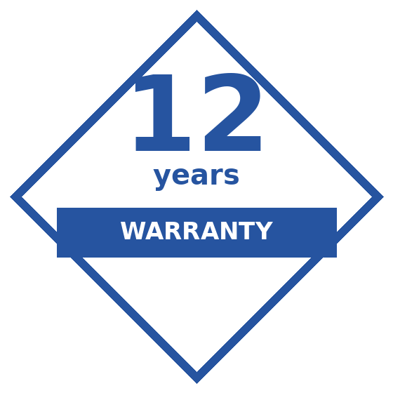 12-Year Commercial Warranty
