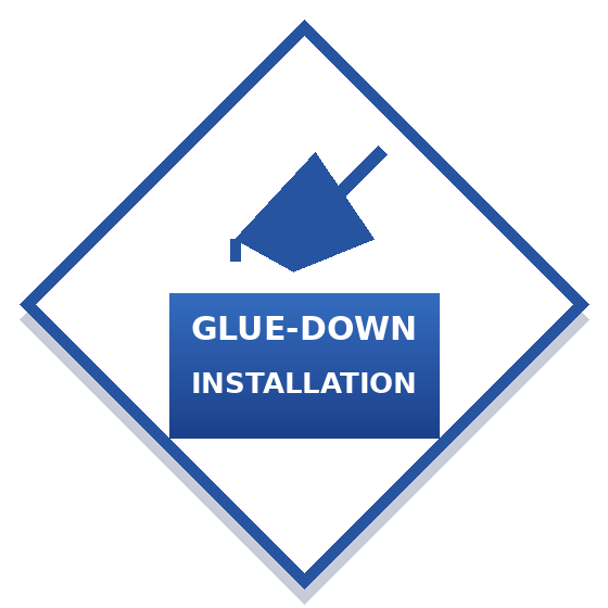 Generously-sized glue-down planks