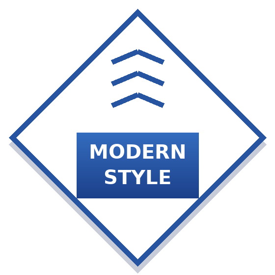 Modern aesthetic.